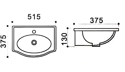 Раковина Azario AZ-405 51.5 см