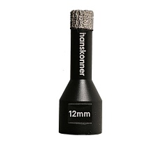 Коронка алмазная 12x60 мм, M14 для УШМ Hanskonner H1055-10-12