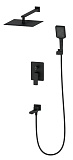 Душевой набор Wonzon&Woghand Edge WW-88939003-MB черный матовый