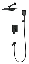 Душевой набор Wonzon&Woghand Edge WW-88939003-MB черный матовый
