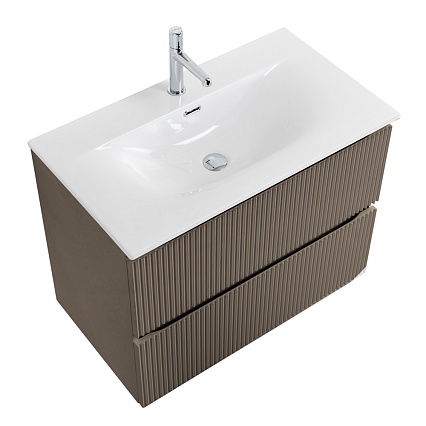 Тумба с раковиной BelBagno Uno 80 см Бежевый матовый