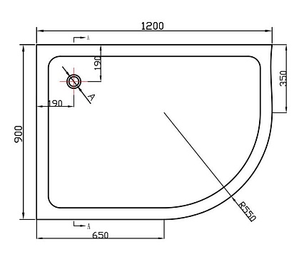 Поддон для душа Vincea VST-2AJ 120x90, L