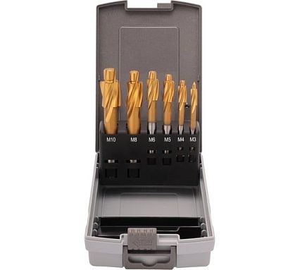 Набор цековок 180 градусов, М3-M10, HSS-TiN, DIN373, 6 шт RUKO 102450TRO