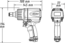 Ударный гайковерт Hazet 3/4&quot; max. усилие 1800Нм 9013M