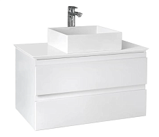 Мебель для ванной Jacob Delafon Madeleine 80 см с подсветкой, глянцевый белый
