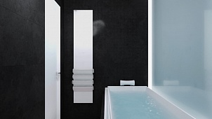 Дизайн-проект ванной комнаты "Цвет настроения черный".