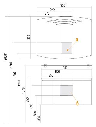 Мебель для ванной Акватон Севилья 95