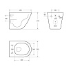 Подвесной унитаз BelBagno Sfera-R BB046CHR/SC/BB026/BB042BL комплект 3 в 1