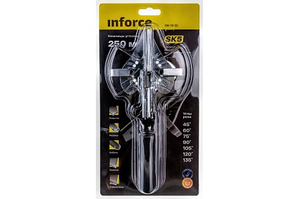 Угловые ножницы для пластмассовых и резиновых профилей Inforce 250 мм 06-18-51