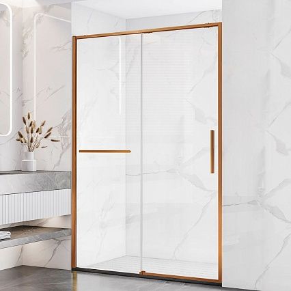 Душевая дверь Vincea Слим Софт (Slim Soft) VDS-1SS120CLBC 120x200 брашированная медь, прозрачная