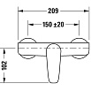 Смеситель для душа Duravit B.1 B14230000010