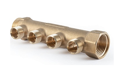 Коллектор латунный PROFACTOR в/н 1" х 4 вых 1/2" нар PF MF 263.4
