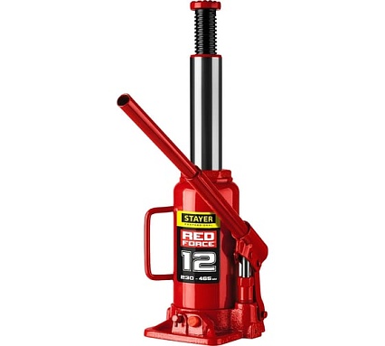 Гидравлический бутылочный домкрат Stayer Red Force, 12т, 230-465 мм 43160-12_z01