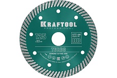 Диск алмазный отрезной турбо по бетону и кирпичу Kraftool Turbo 125х22 мм 36682-125