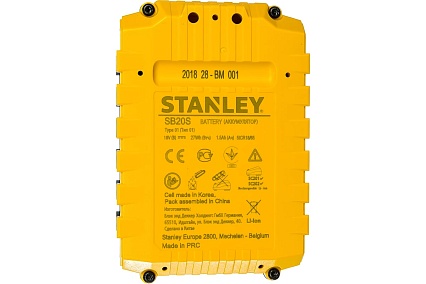 Аккумулятор Li-Ion, 18 В, 1.5 Ач Stanley SB20S