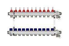 Комплект коллекторов с расходомерами и кронштейнами Ридан SSM-11RF set 11 контуров 088U0961R