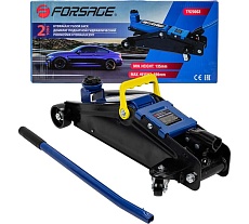 Подкатной гидравлический домкрат Forsage 2т (h min 135мм, h max 390мм) F-TR20003(56892)