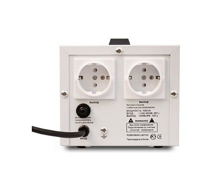 Стабилизатор напряжения Powerman 1ф 1 кВА AVS 1000 M 1192175