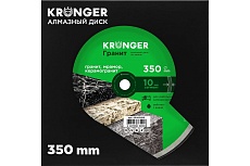 Алмазный сплошной диск по камню, керамограниту 350x10x25.4 мм, гранит Kronger SG200350