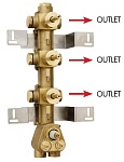 Скрытая часть смесителя Bossini Oki/Cube Z030202000 термостат, на 3 выхода