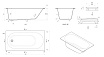 Ванна из искусственного камня Vincea Солид Серфейс (Solid Surface) VBT-8SB1-1500 белая матовая 150х75 см