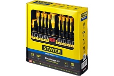 набор отверток с насадками в пластмассовом боксе Stayer Hercules-Pro-37, 37 предметов 25312-H37