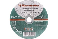 Круг шлифовальный по металлу Flex 232-027 (180x6x22.23 мм; A 24 R BF) Hammer 86948
