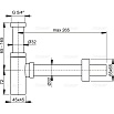 Сифон для раковины Alcaplast Design A401 квадратный, хром, выпуск 32