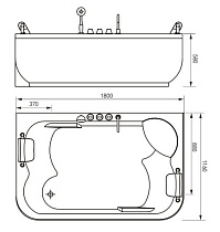 Акриловая ванна Gemy G9085 O R 180x116