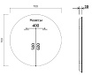 Зеркало Vincea VLM-3DE700-2 70x70 см, сенсорный выключатель и диммер, антипар