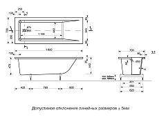 Ванна из литьевого мрамора Delice Diapason 180x70 DLR330008