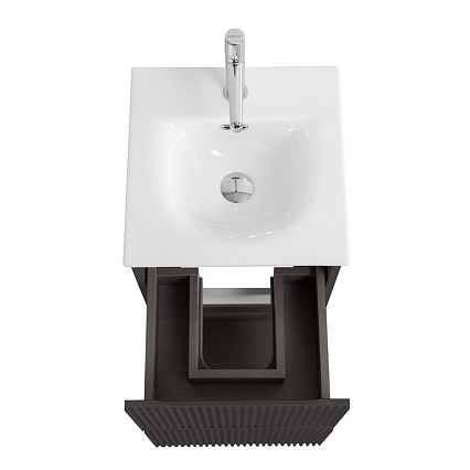 Тумба с раковиной BelBagno Uno-Mini 40 см Темно-серый матовый