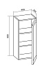 Шкаф навесной Бриклаер Берлин 40x90 см белый глянец 4627125416118