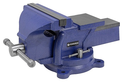 Стальные поворотные тиски с наковальней Forsage 8", 200 мм F-6540208W(58897)