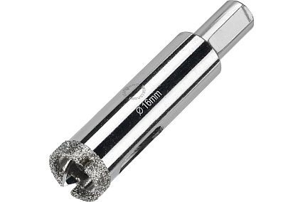 Коронка алмазная по керамограниту и керамике с центрирующим сверлом 16 мм Diamond Industrial DIDCSC016