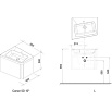 Тумба с раковиной Ravak 10° 55 см R белый