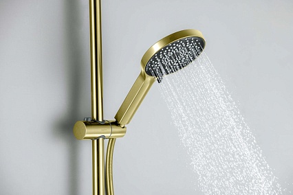Душевой гарнитур Aquatek Лугано AQ2022BG шлифованное золото Душевой гарнитур Aquatek Лугано AQ2022BG шлифованное золото