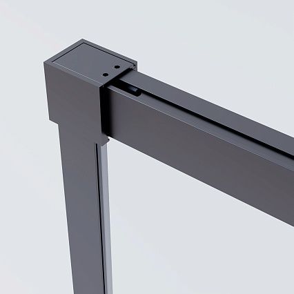 Душевая дверь Vincea Софт 2 (Soft 2) VDS-3SO2100CLGM 100x200 вороненая сталь, прозрачная