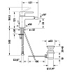 Смеситель для биде Duravit B.2 B22400001010, с донным клапаном