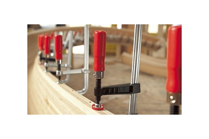 Струбцина BESSEY из ковкого чугуна 400/100, усилие 6 кН, с 2-компонентной рукояткой BE-TG40S10-2K