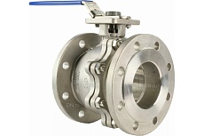 Шаровый кран DN.ru КШФП.316.200 Ду100 Ру16 с ISO-фланцем и рукояткой D160-04810