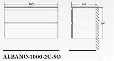 Тумба с раковиной BelBagno Albano 100 см Bianco Lucido