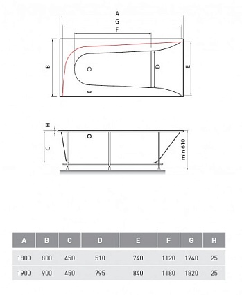Акриловая ванна Vayer Boomerang 180x80 L/R