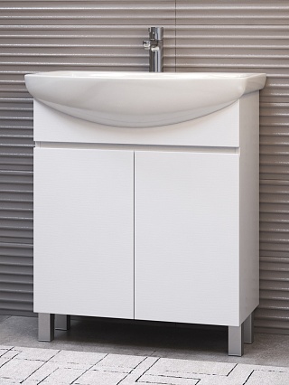 Тумба с раковиной Vigo Wing 70 см напольная, с полкой