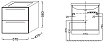 Тумба с раковиной Jacob Delafon Struktura 60 см, 2 ящика, белый