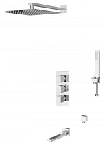 Душевой набор D&K Bayern Liszt DA2515601A04 термостатический с изливом, хром