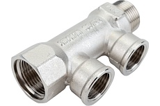 Коллектор никелированный (3/4&quot;; 2 х 1/2&quot;) Valtec VTc.550.N.0502 62538
