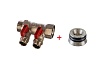 Комплект Valtec _19 VI7 Коллектор с кранами 2 вых. х 1x1/2 НР VTc.580.N.0602 + Адаптер д/коллектора /конус-плоскость/ 1/2 VTc.701.N.04 VT.VI7.K19.5800602.701