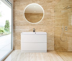 Тумба с раковиной BelBagno Marino 80 см напольная Bianco Lucido