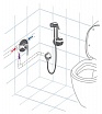 Гигиенический душ со смесителем Ideal Standard Ceraplan II B0040AA
